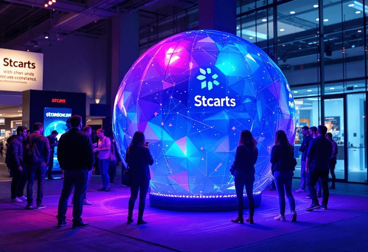 Sphère gonflable lumineuse publicitaire